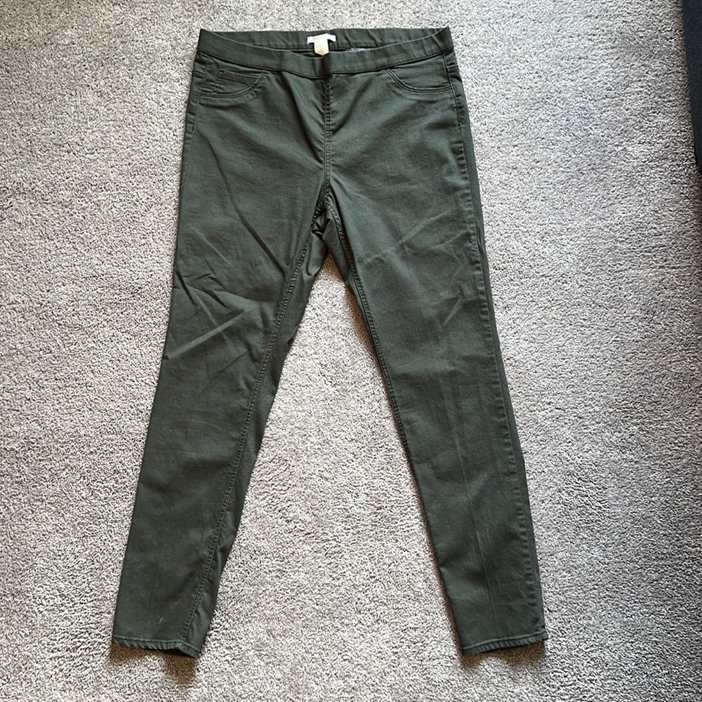 H&M Green stretch pant